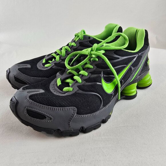 Nike Shox Running Shoes Womens 8 Black Green Gray NikeID Custom HRH Vintage - Picture 5 of 11